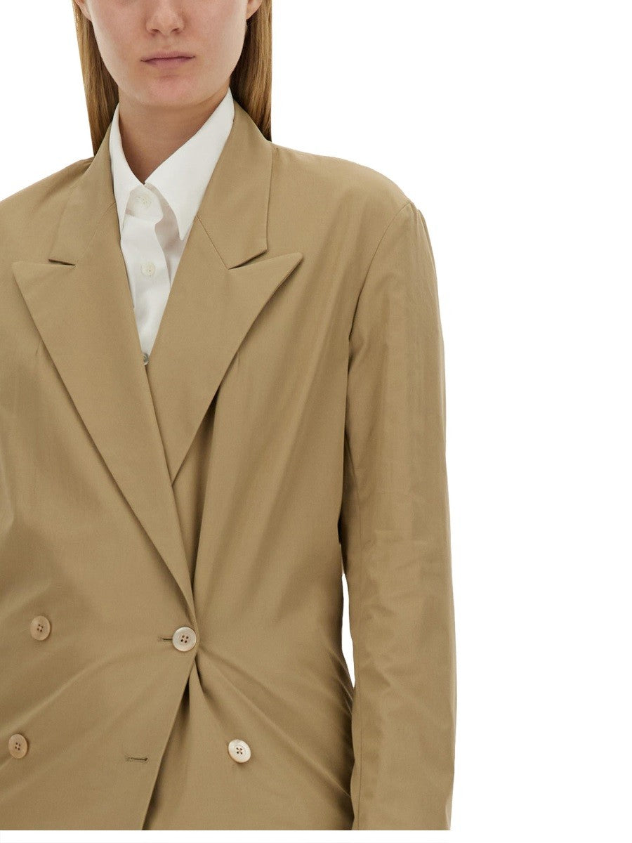 Dries Van Noten Women's Double Breasted Shirt Beige, view 4
