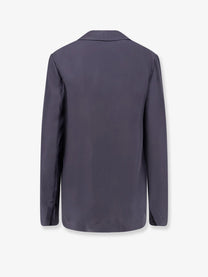 Alysi Women's Double Breasted Silk Blazer Asfalto