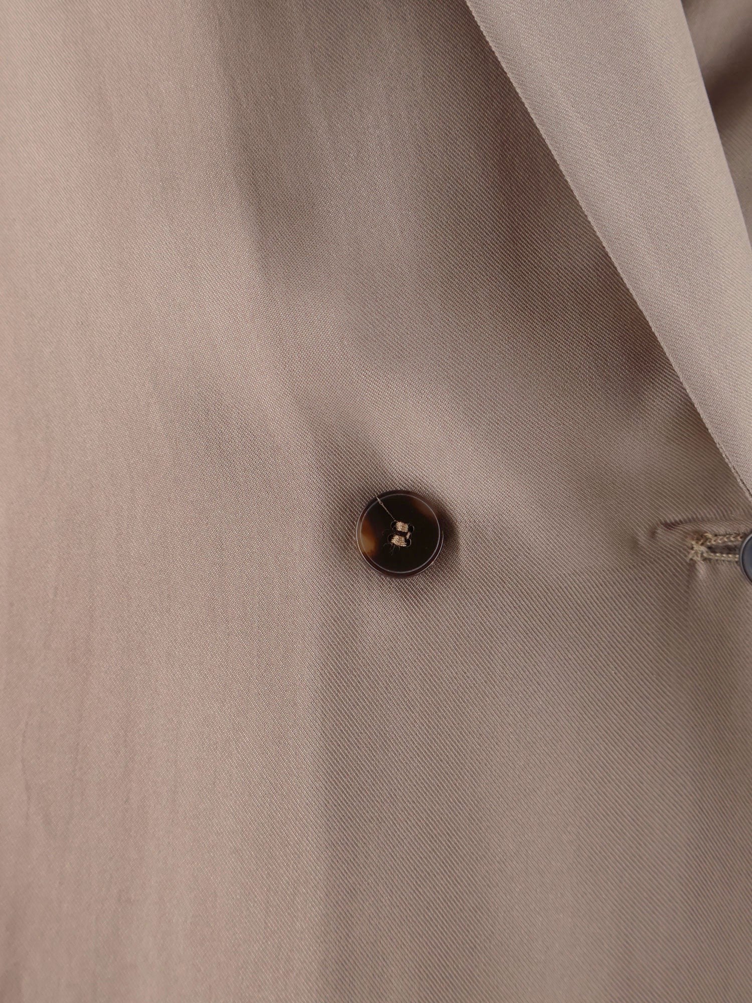 Alysi Women's Double Breasted Silk Blazer Beige