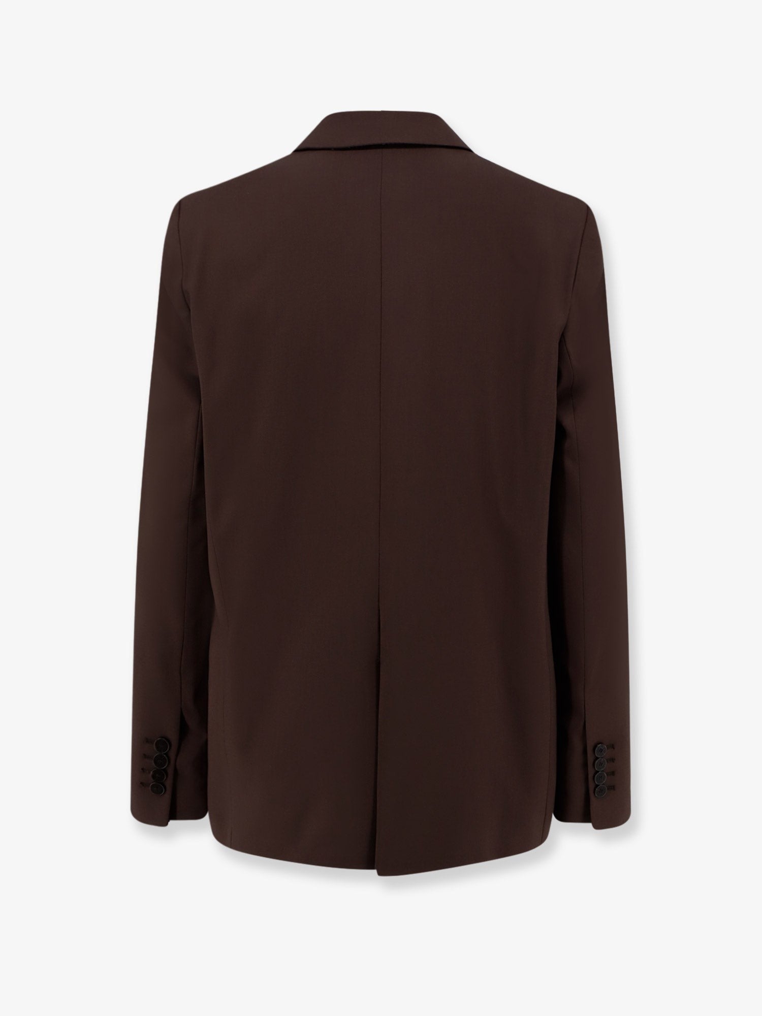 Alysi Women's Double Breasted Stretch Virgin Wool Blazer Brown