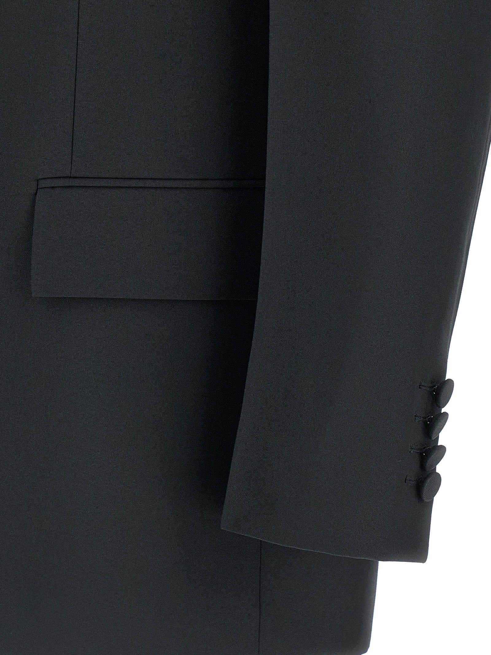 Gucci Double Breasted Technical Panama Blazer Black