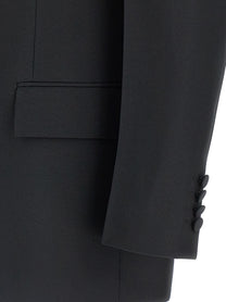 Gucci Double Breasted Technical Panama Blazer Black