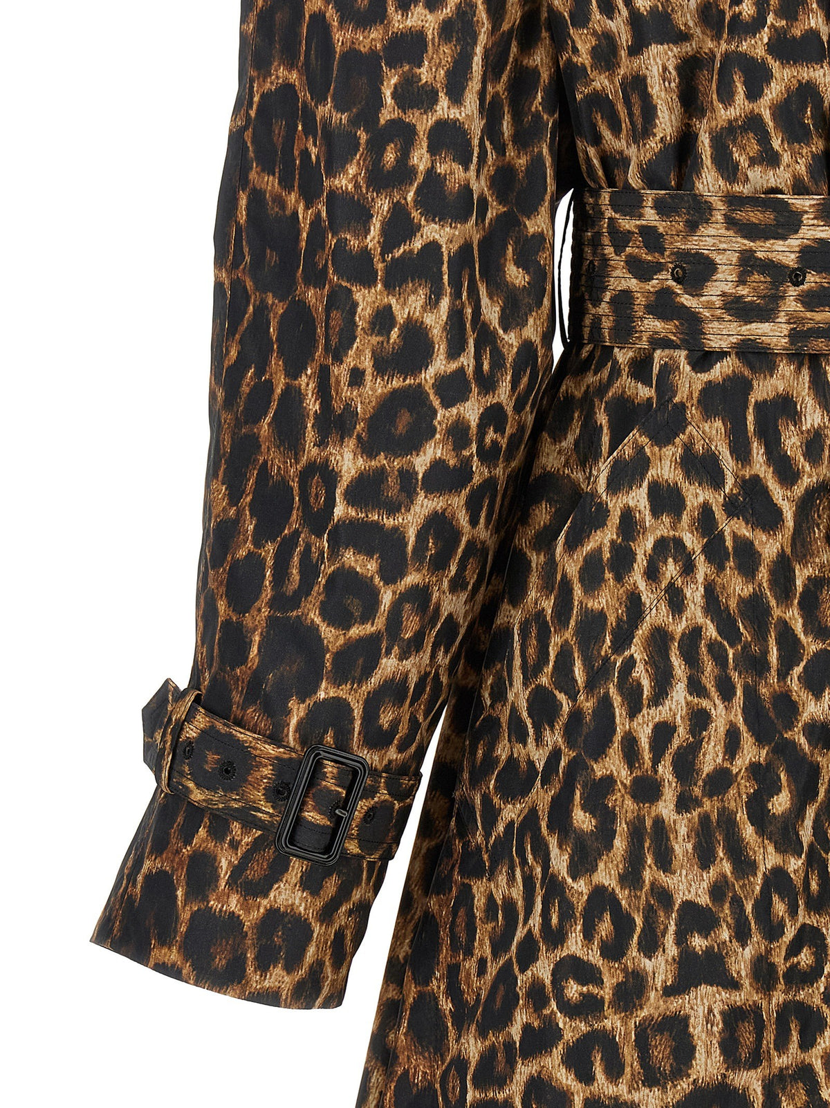 Saint Laurent Double Breasted Trench Coat Brown