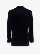 Tom Ford Men's Double Breasted Velvet Blazer Black, view 2
