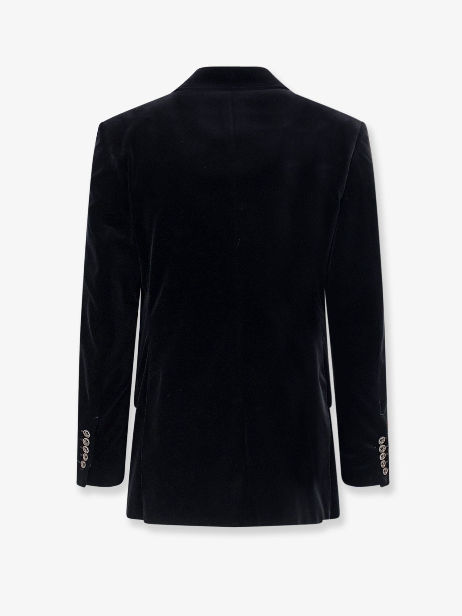 Tom Ford Men's Double Breasted Velvet Blazer Black