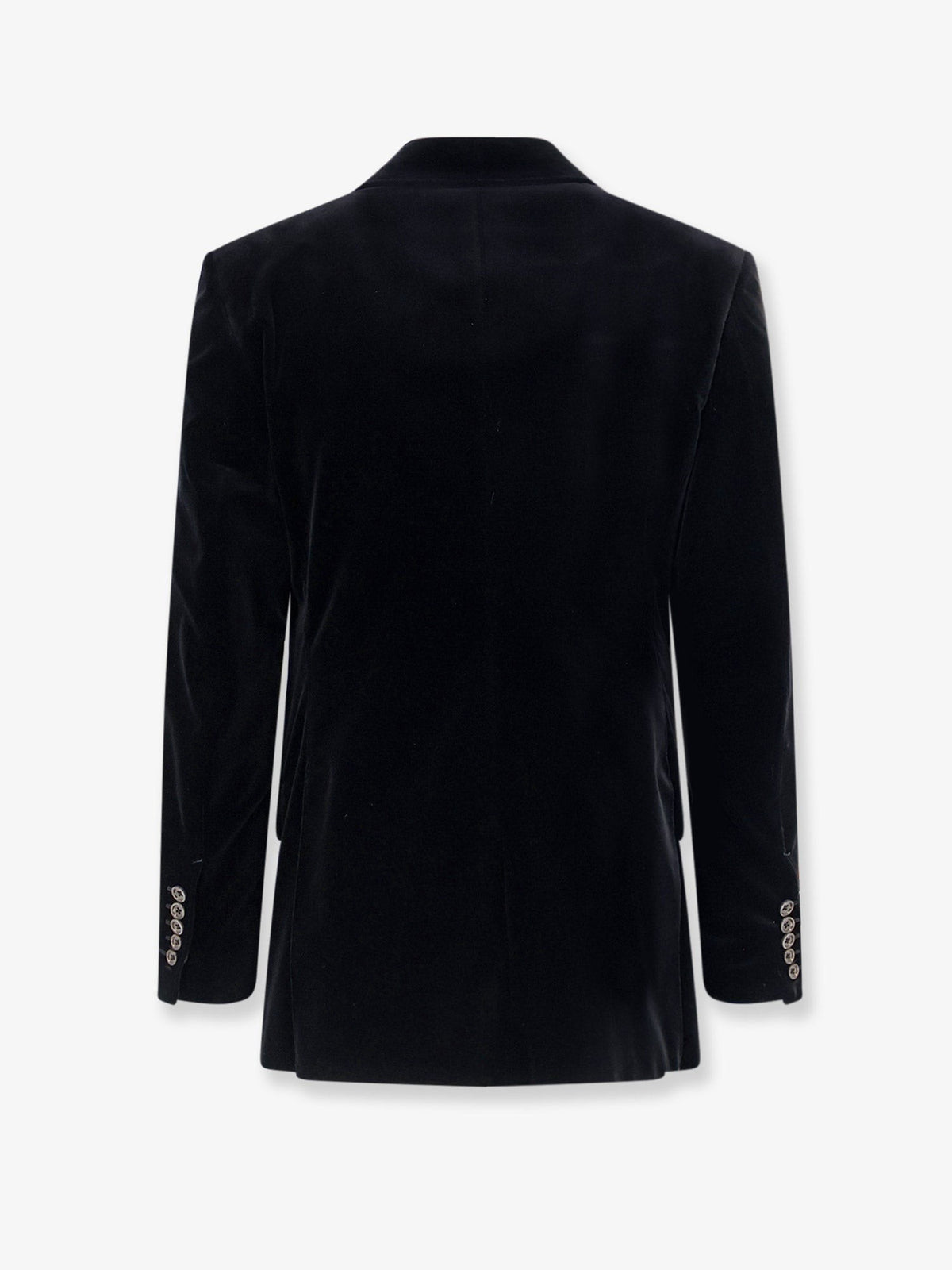 Tom Ford Men's Double Breasted Velvet Blazer Black, view 2