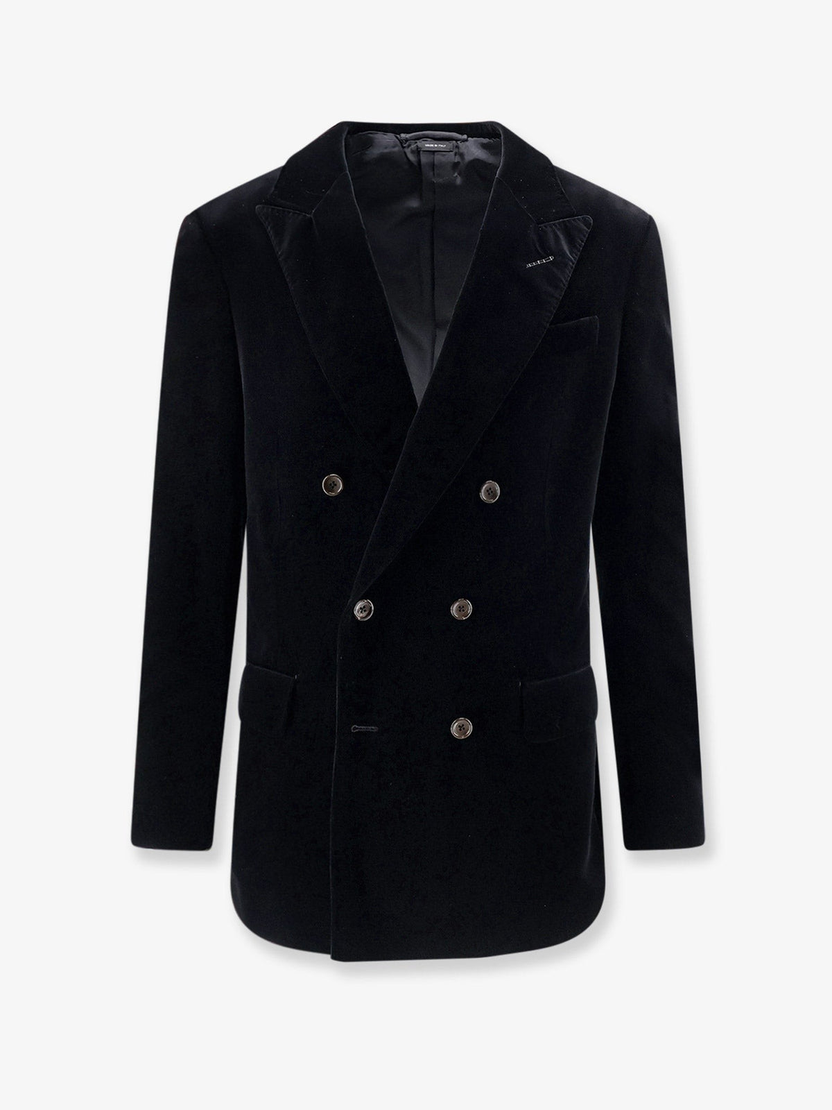 Tom Ford Men's Double Breasted Velvet Blazer Black