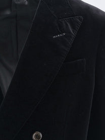 Tom Ford Men's Double Breasted Velvet Blazer Black