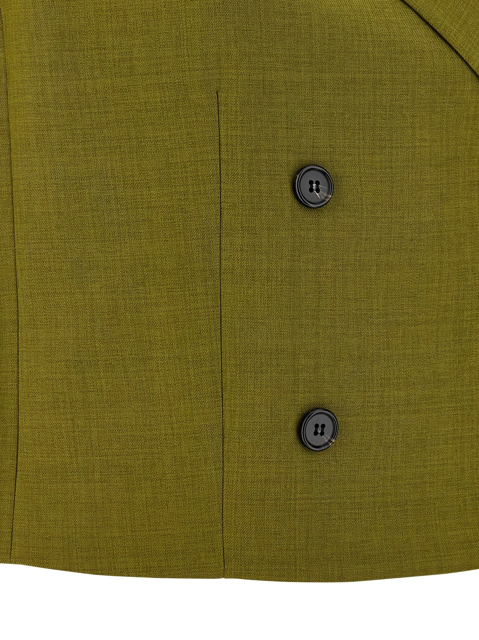 Theory Double Breasted Vest Green