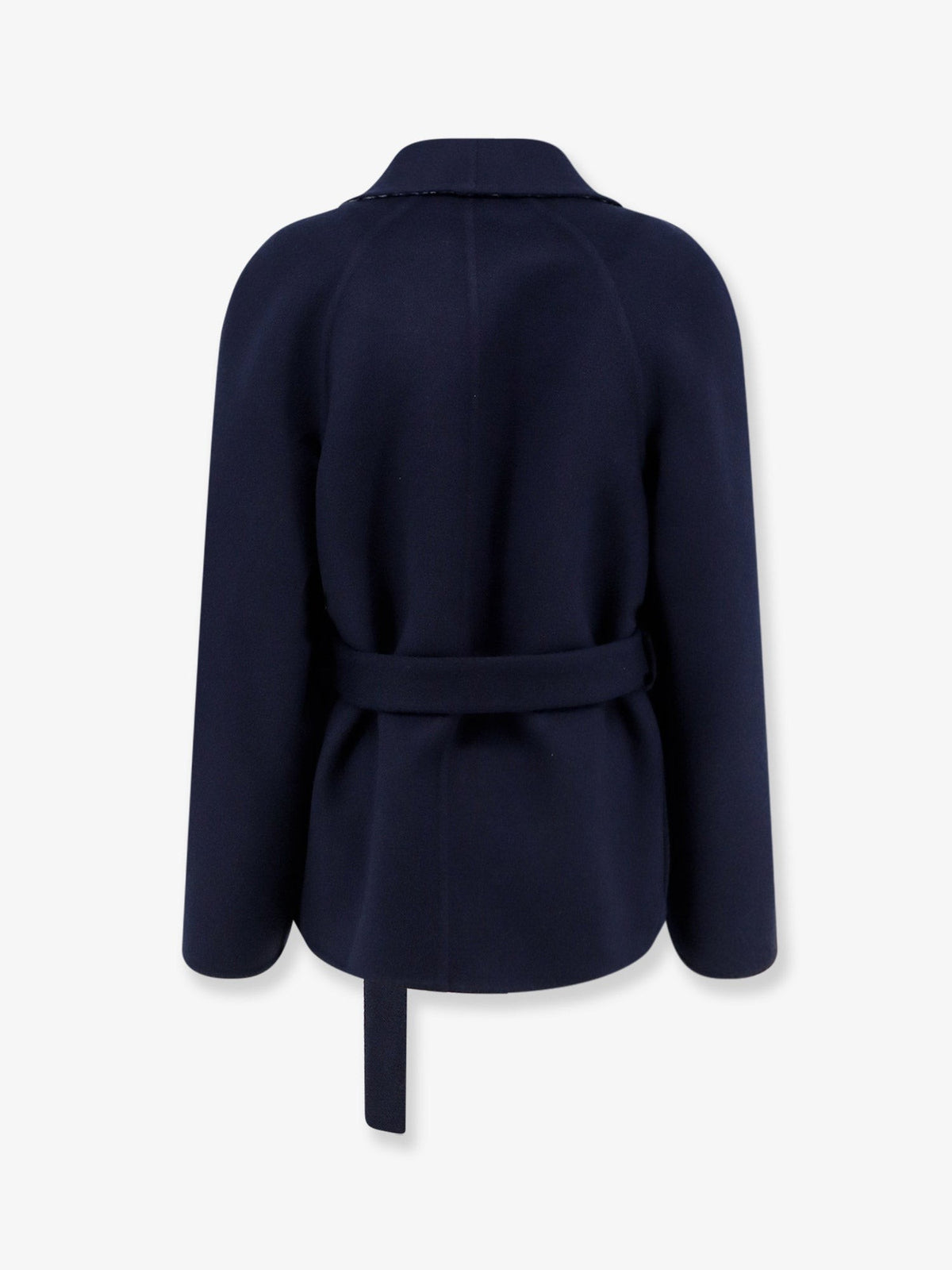 Dior Women's Double Breasted Virgin Wool and Silk Caban Pattern