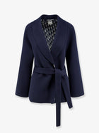 Dior Women's Double Breasted Virgin Wool and Silk Caban Pattern