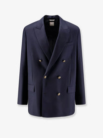 Dior Men's Double Breasted Virgin Wool Blazer Blue