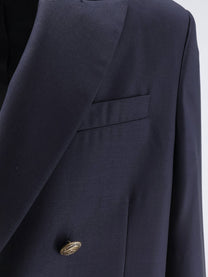 Dior Men's Double Breasted Virgin Wool Blazer Blue