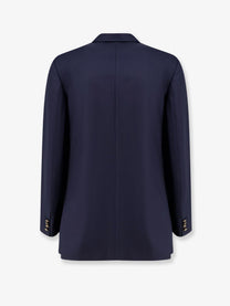 Dior Men's Double Breasted Virgin Wool Blazer Blue