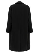 Alberto Biani Double Breasted Wide Coat Black, view 2