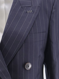 Givenchy Women's Double Breasted Wool Blazer Blue