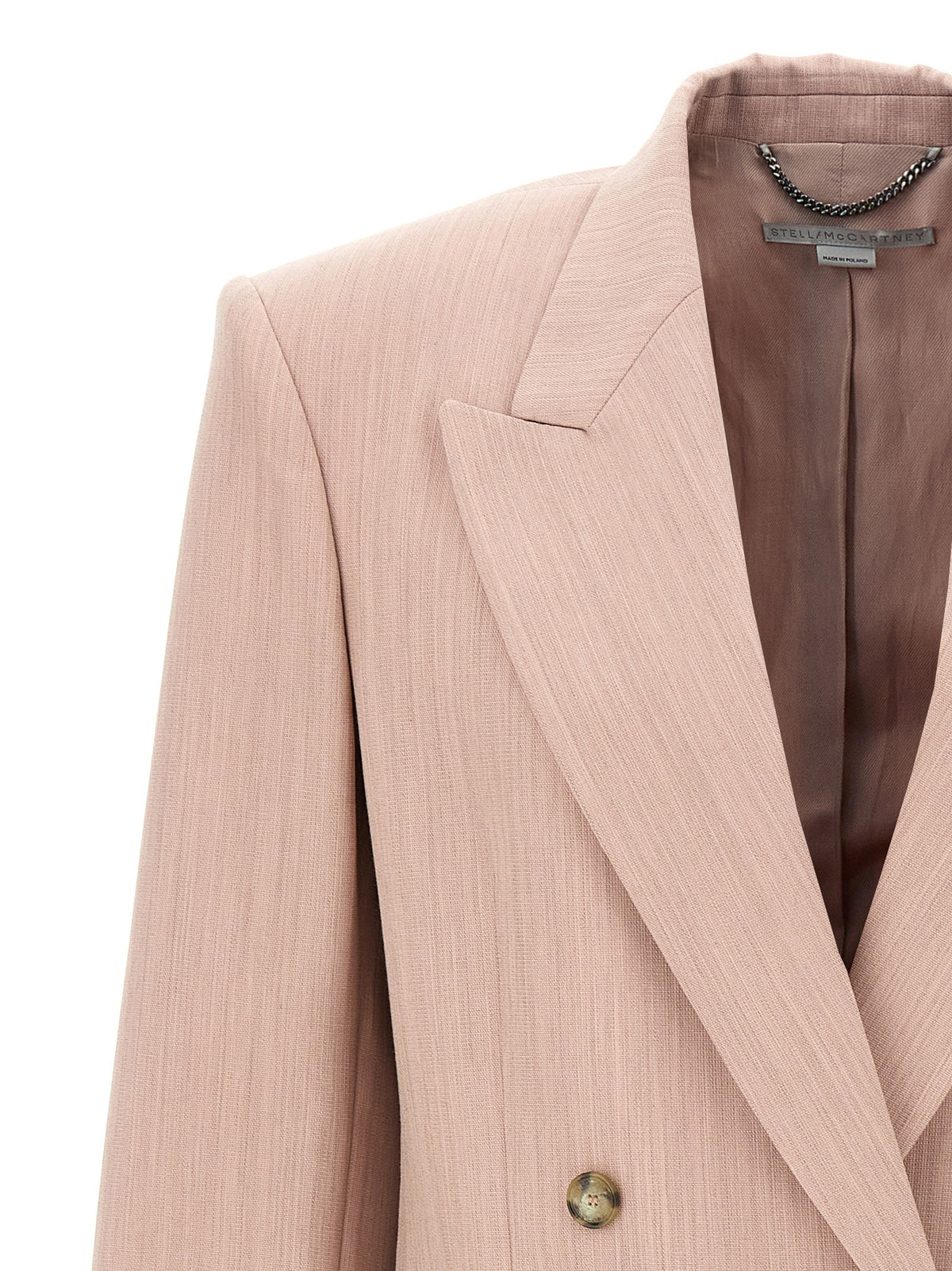 Stella McCartney Double Breasted Wool Blazer Blue, view 3