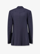 Givenchy Women's Double Breasted Wool Blazer Blue, view 2