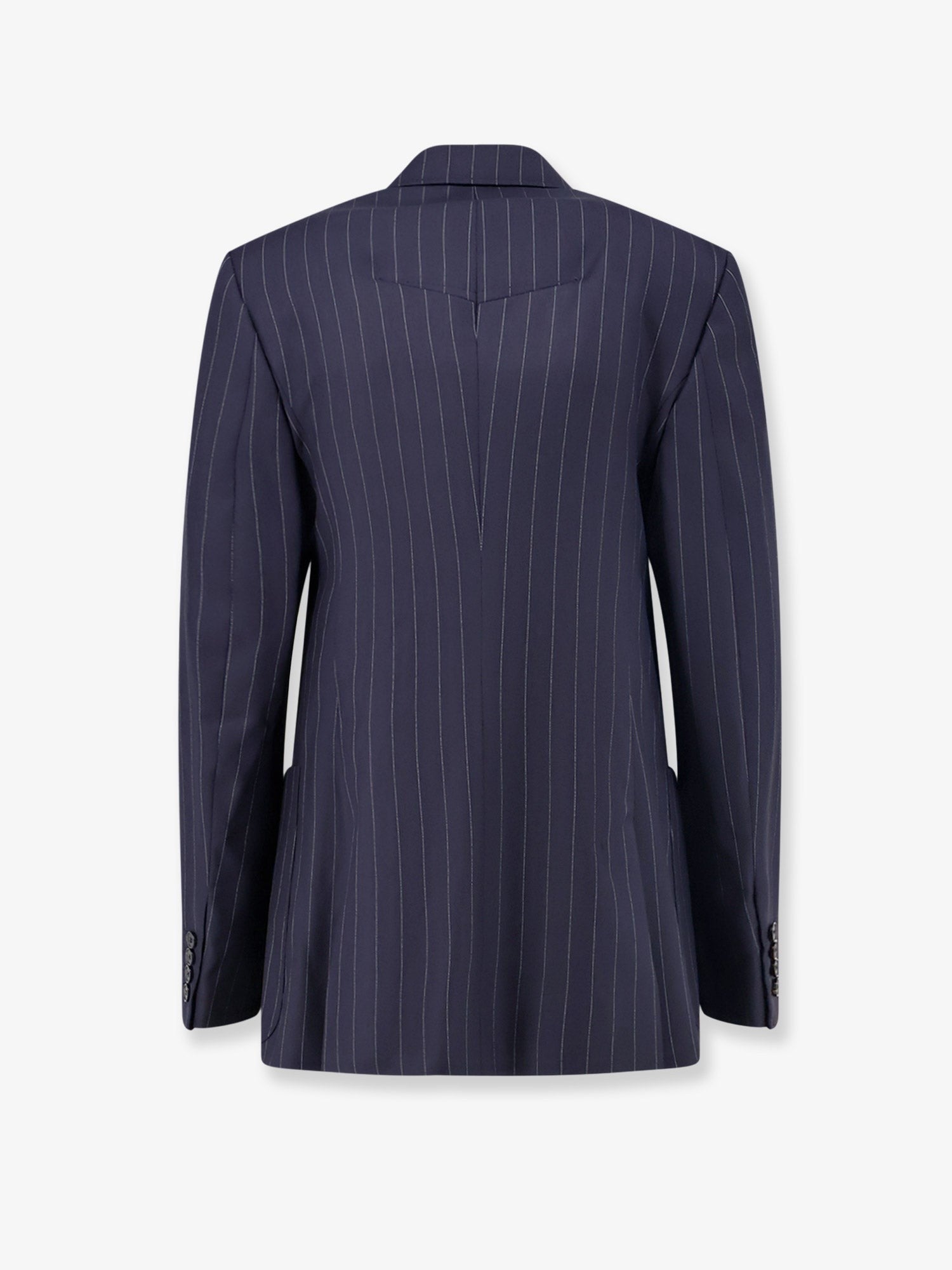 Givenchy Women's Double Breasted Wool Blazer Blue