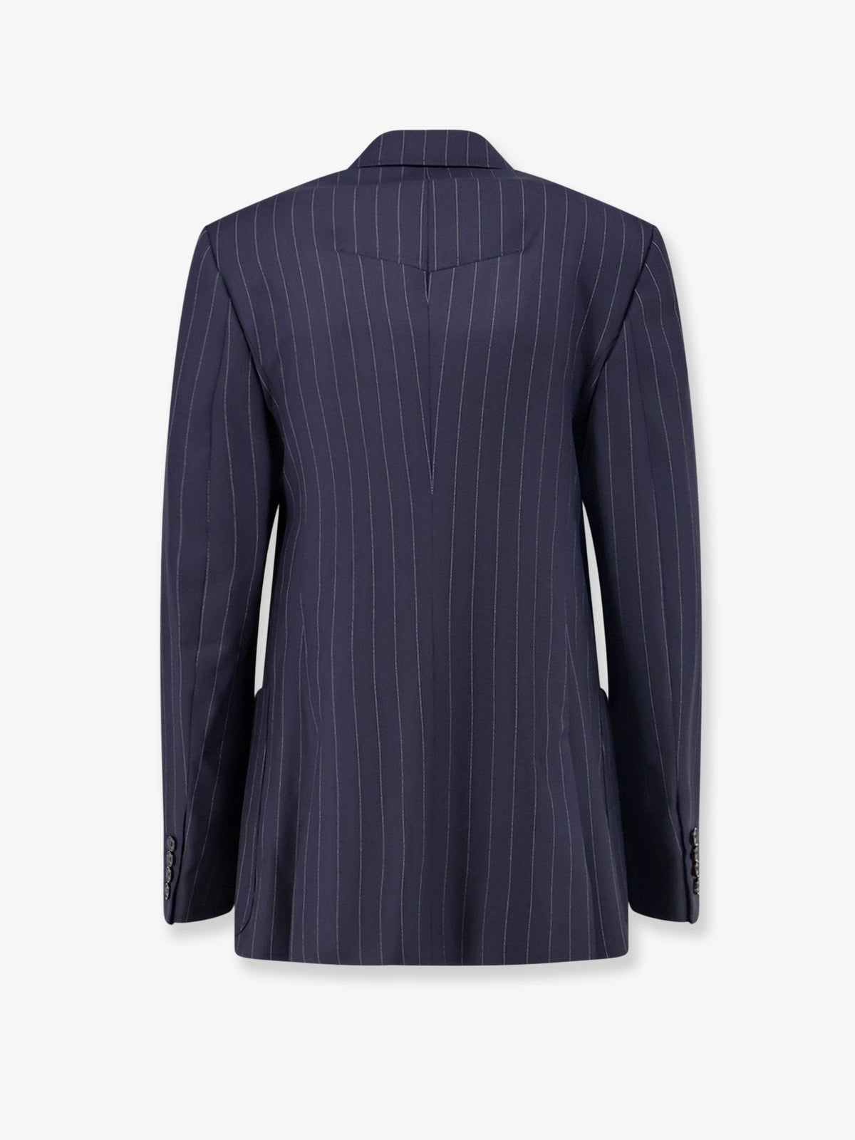 Givenchy Women's Double Breasted Wool Blazer Blue, view 2
