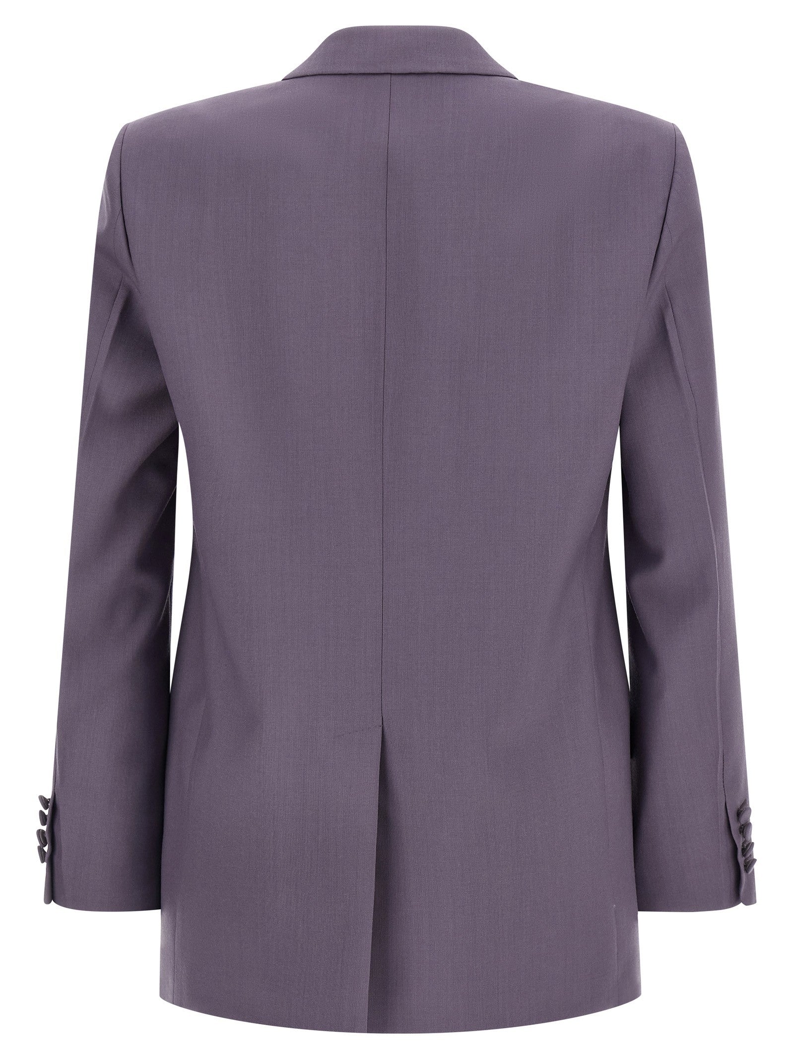 Gucci Double Breasted Wool Blazer Purple
