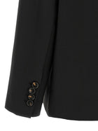 Ganni Double Breasted Wool Blazer Black