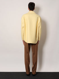 Fendi Men's Double Breasted Wool Coat White