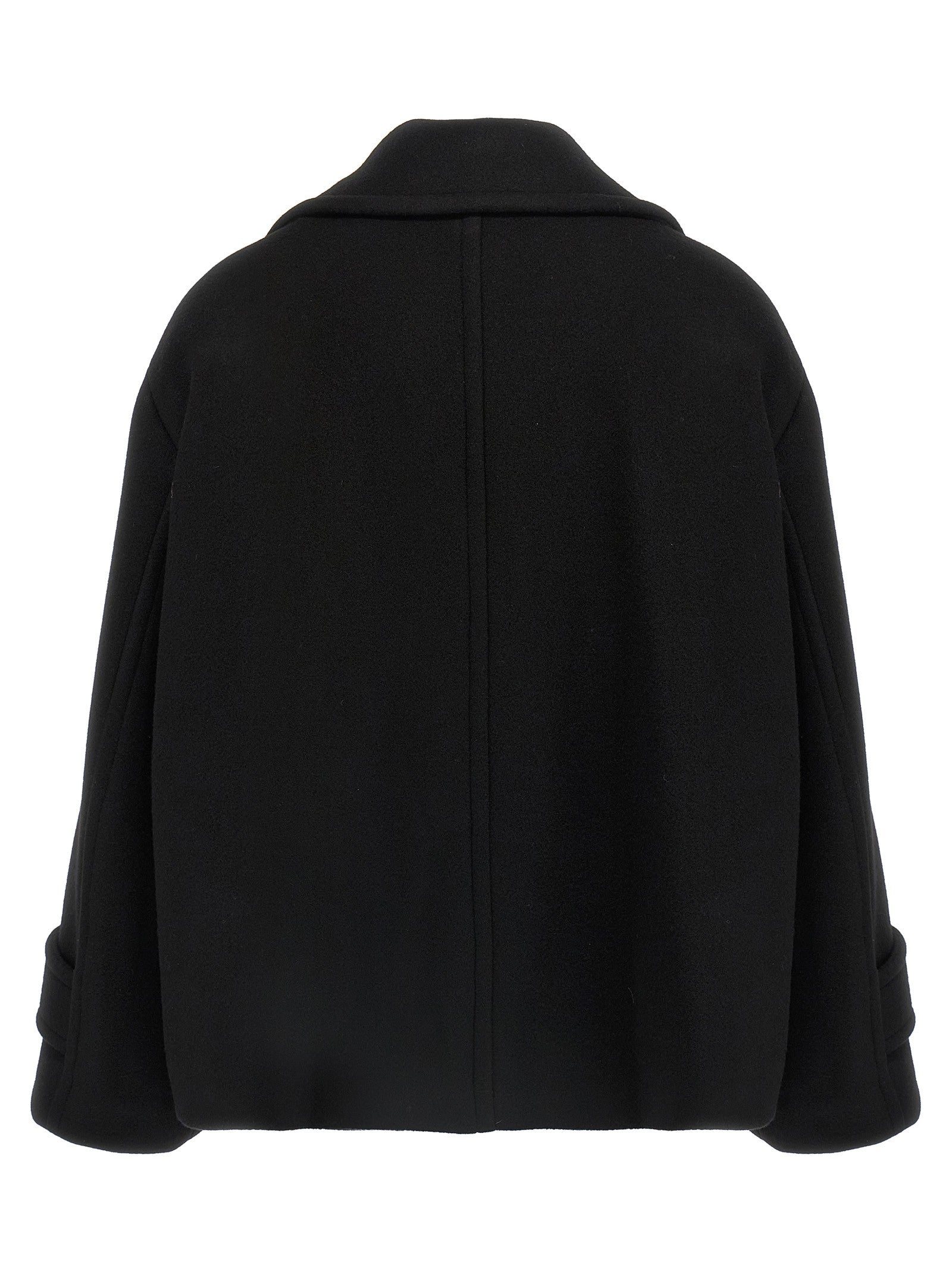 Chloé Double Breasted Wool Coat Black