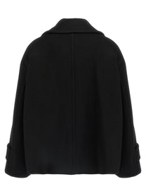 Chloé Double Breasted Wool Coat Black