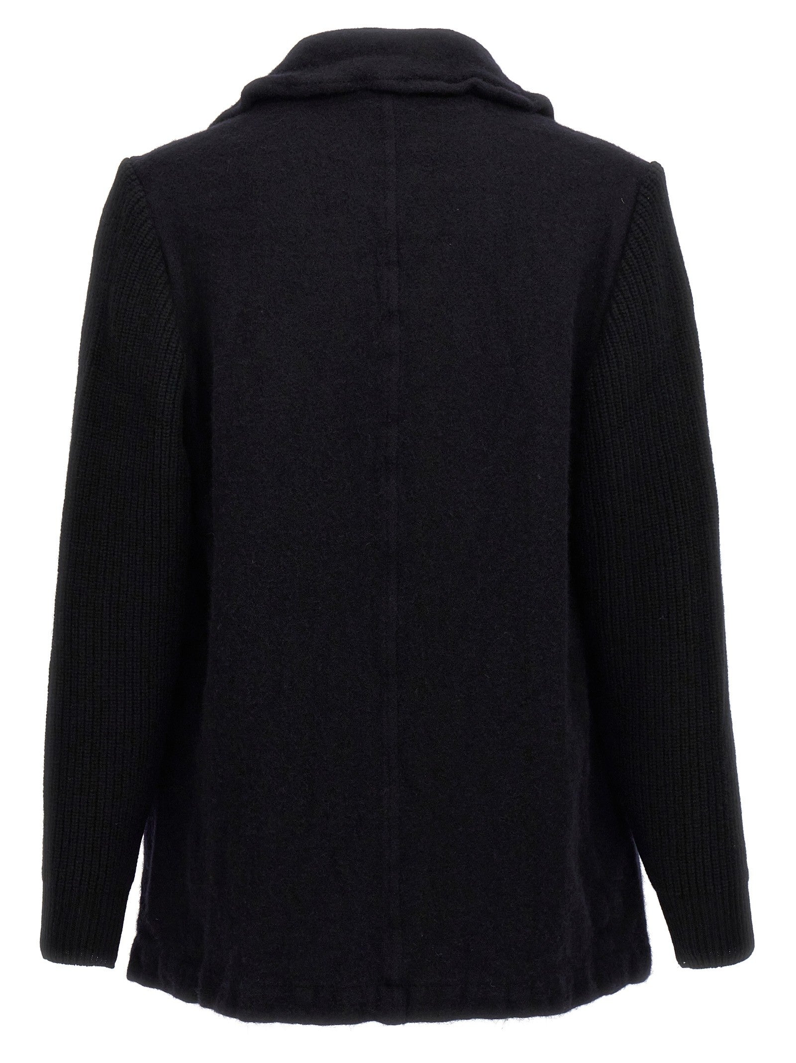 Comme Des Garcons Shirt Double Breasted Wool Coat Blue