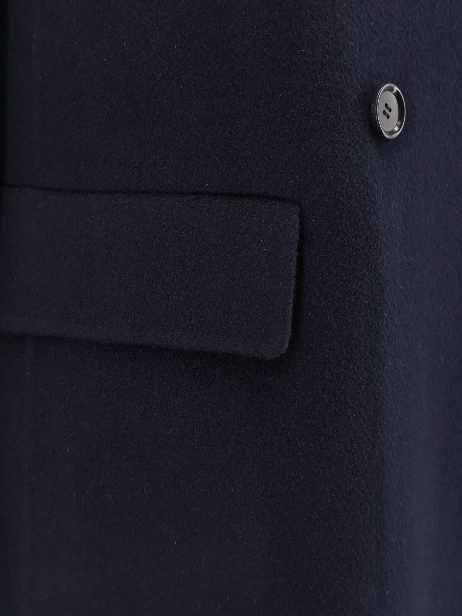 ASPESI Women's Double Breasted Wool Coat Blue