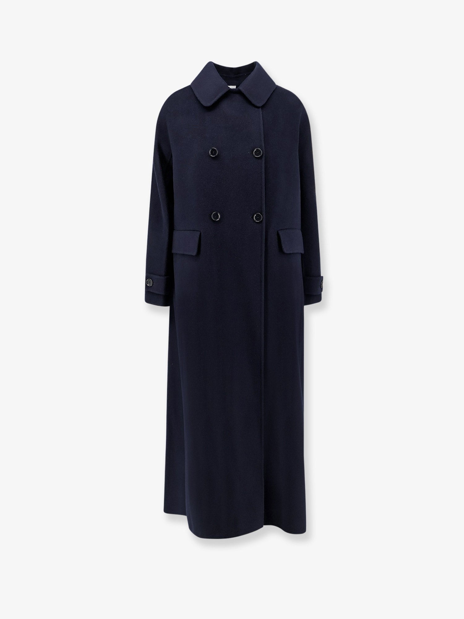 ASPESI Women's Double Breasted Wool Coat Blue