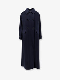 ASPESI Women's Double Breasted Wool Coat Blue