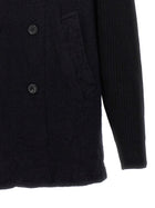 Comme Des Garcons Shirt Double Breasted Wool Coat Blue, view 4