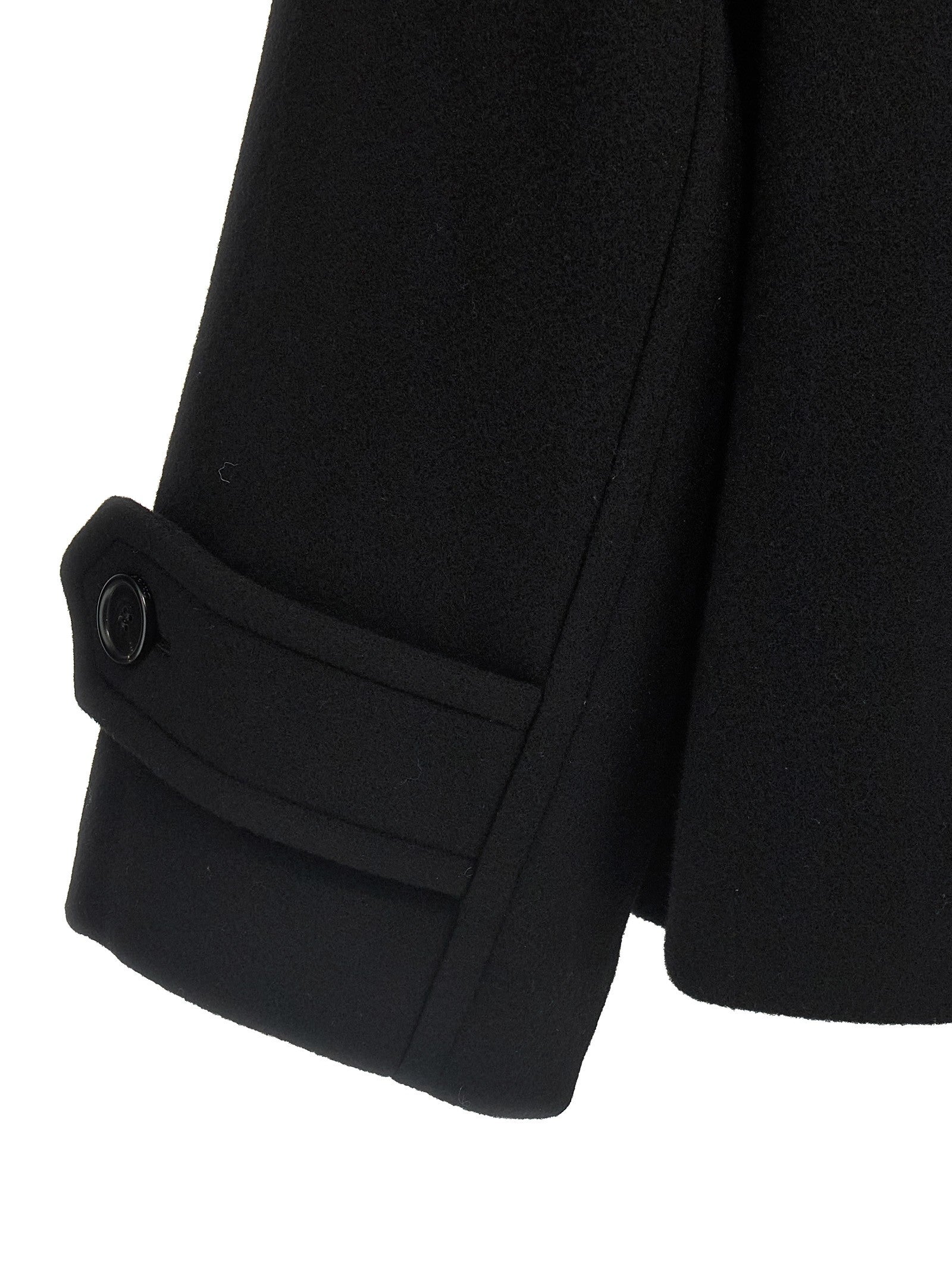 Chloé Double Breasted Wool Coat Black