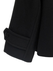 Chloé Double Breasted Wool Coat Black
