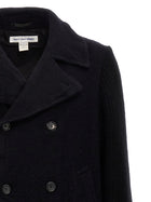 Comme Des Garcons Shirt Double Breasted Wool Coat Blue, view 3