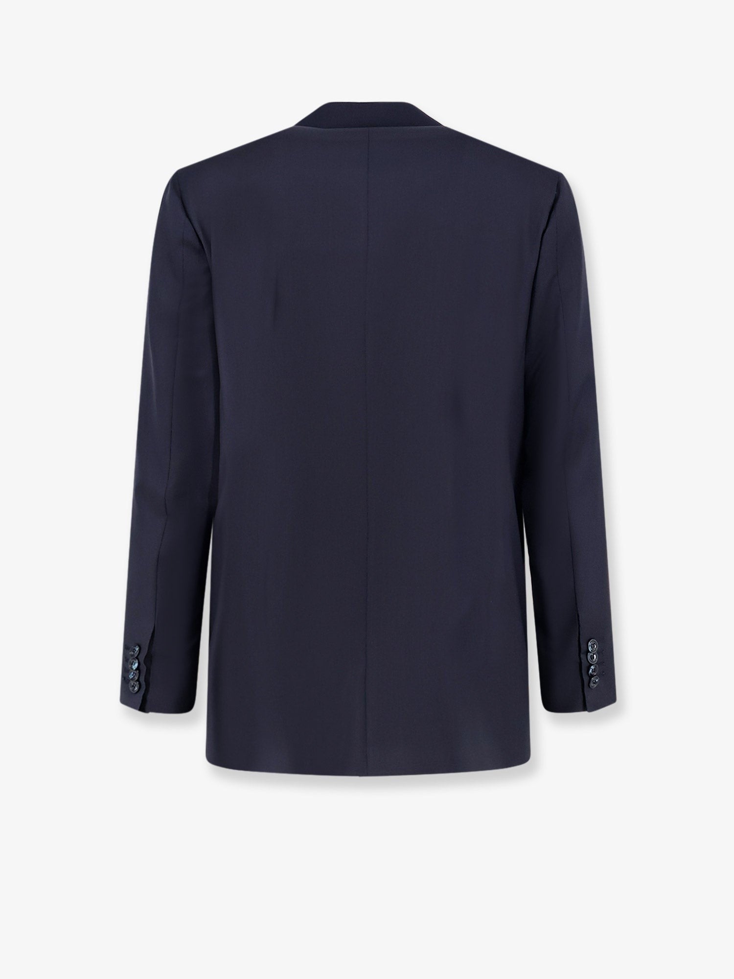 Kiton Men's Double Breasted Wool Suit Black