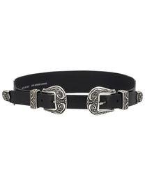 Golden Goose Women's Double Buckle Belt Black