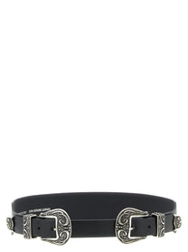 Golden Goose Double Buckle Belt Black