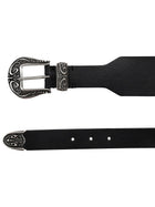 Golden Goose Women's Double Buckle Belt Black, view 2