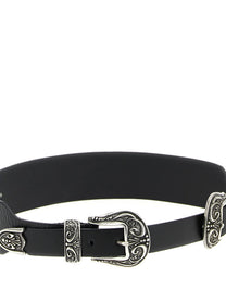 Golden Goose Double Buckle Belt Black