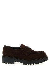 PRADA Double Chocolate Loafers Brown