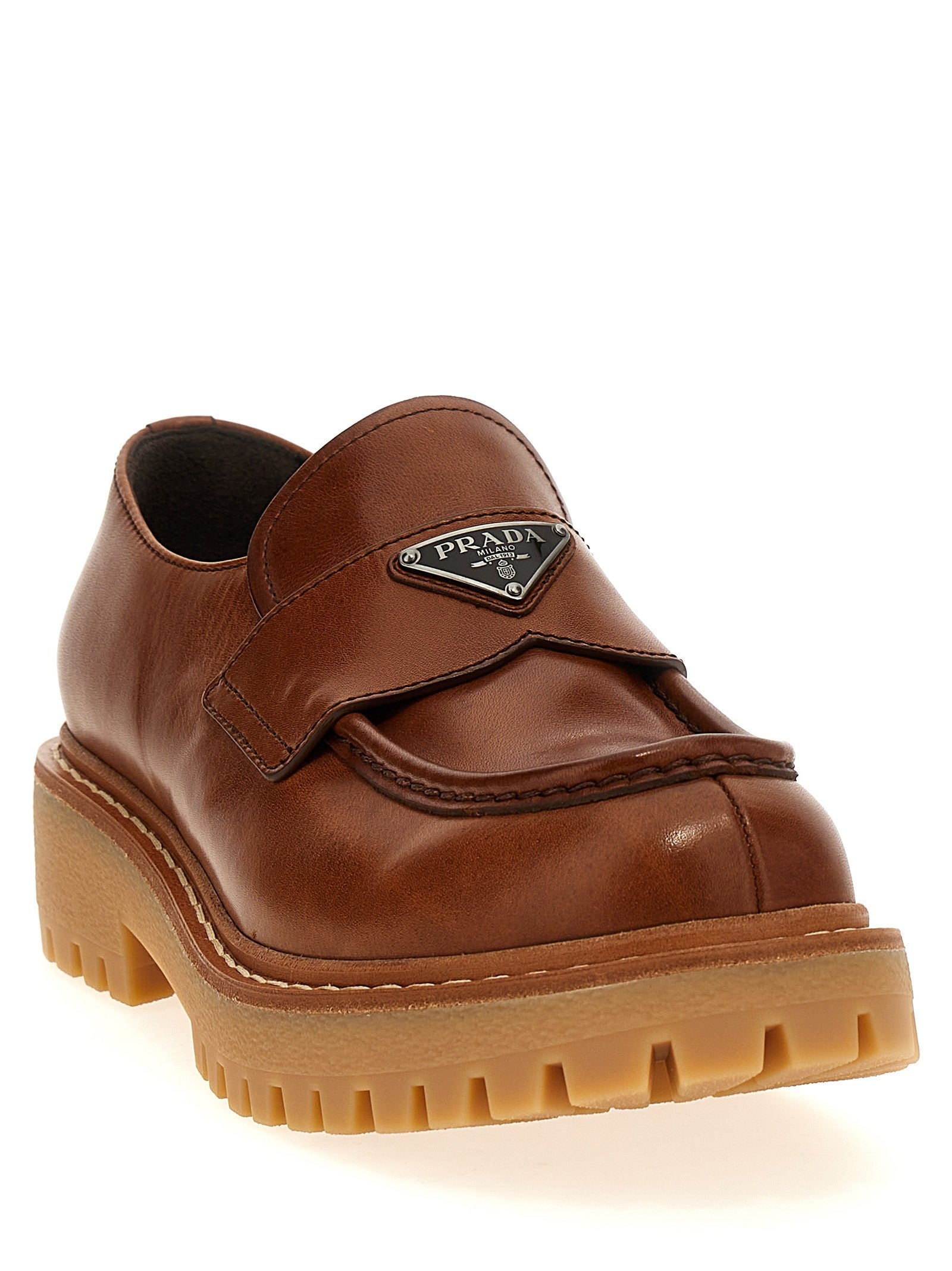Prada Double Chocolate Loafers Brown