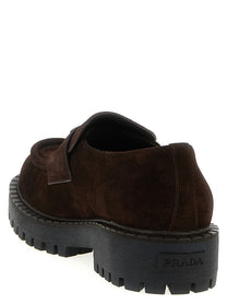 PRADA Double Chocolate Loafers Brown