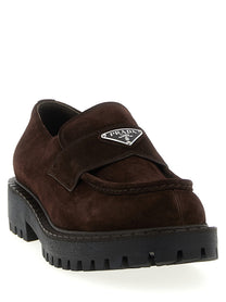 PRADA Double Chocolate Loafers Brown