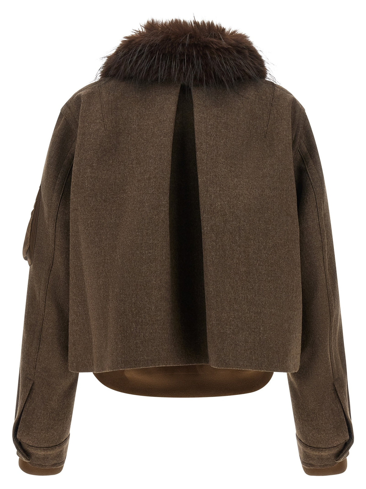 Sacai Double Collar Blouson Brown