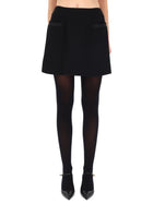 Dolce &amp; Gabbana Women's Double Crepe Basque Skirt Black, view 5