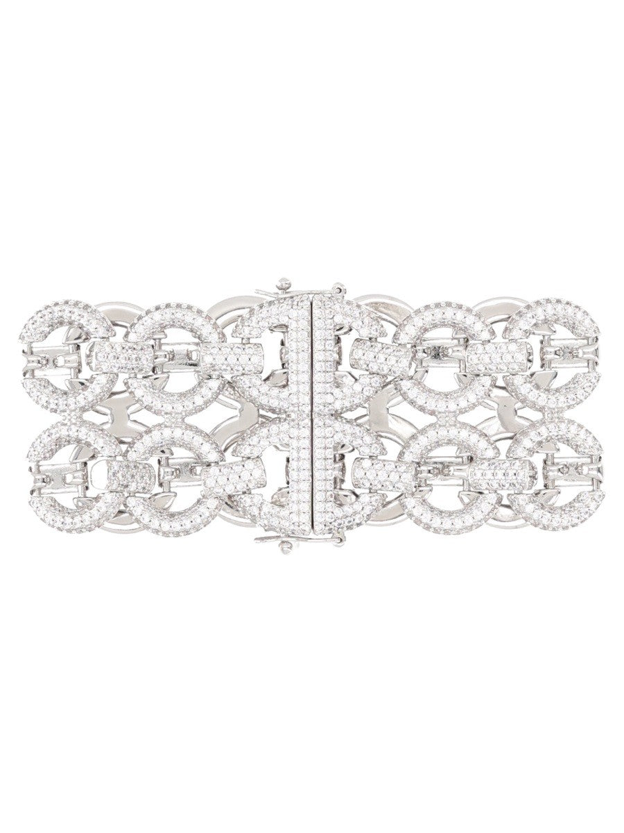 self-portrait Women's Double Crystal Bracelet Silver self-portrait