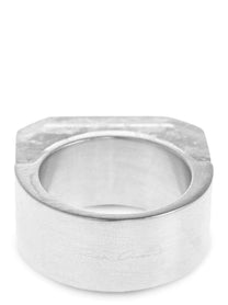Rick Owens Double Crystal Hollywood Ring Silver